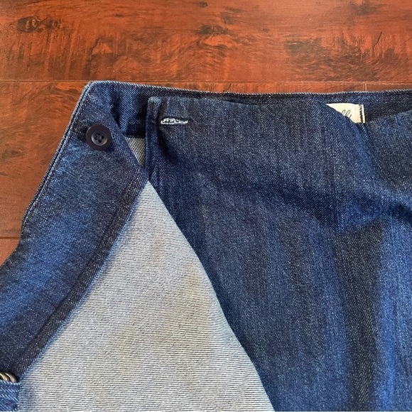 MADEWELL Denim Mini Wrap Jean Skirt Raw Hem Size 0 Blue - Picture 8 of 12